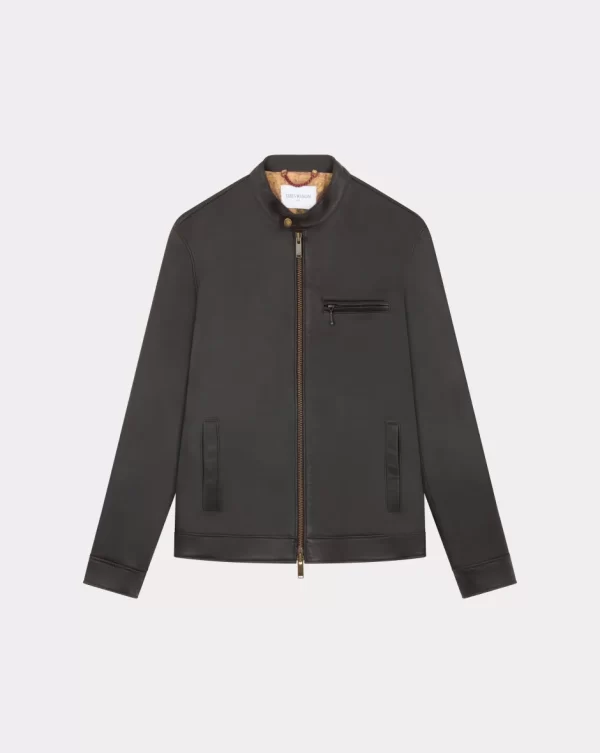 Sale Chevignon BLOUSON EN CUIR BIKE Marron