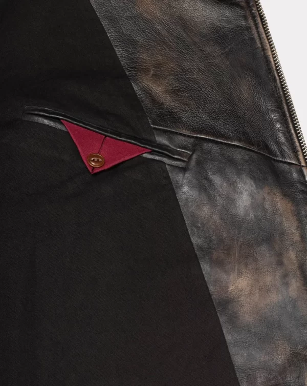 Best Chevignon BLOUSON EN CUIR BIKER Gris