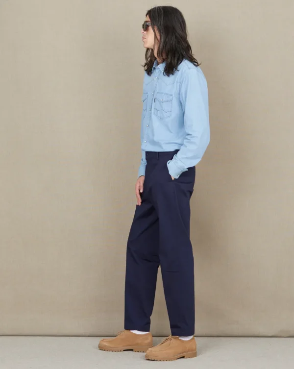 Hot Chevignon PANTALON PLEAT Bleu marine