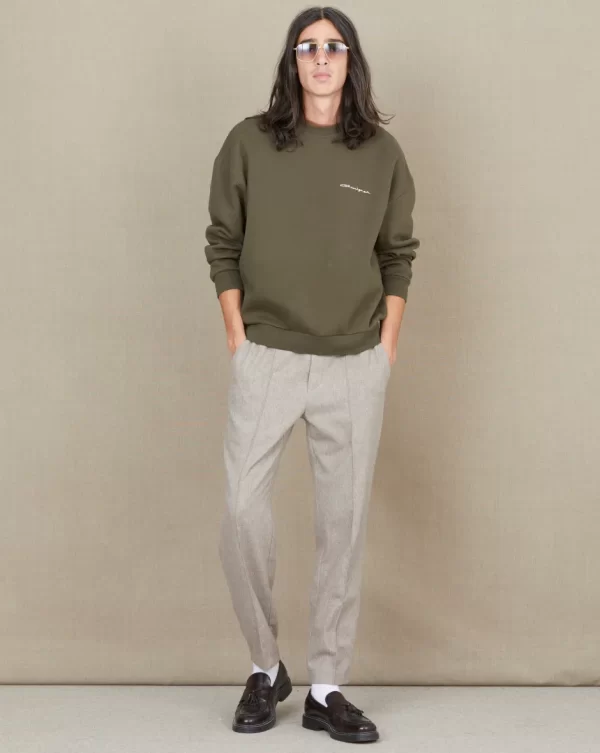 Fashion Chevignon SWEAT BRODÉ CITY SWEAT Kaki